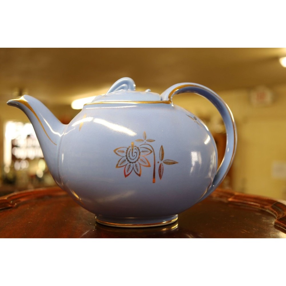 Halls 1940 Teapot Cadet Hook Cover 0749 Gold Gilded Trim